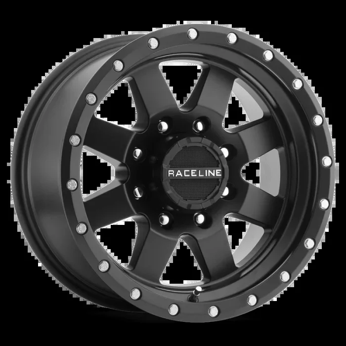 Raceline 935B Defender 20x9in / 5×127 BP / 18mm Offset / 83.82mm Bore – Satin Black Wheel
