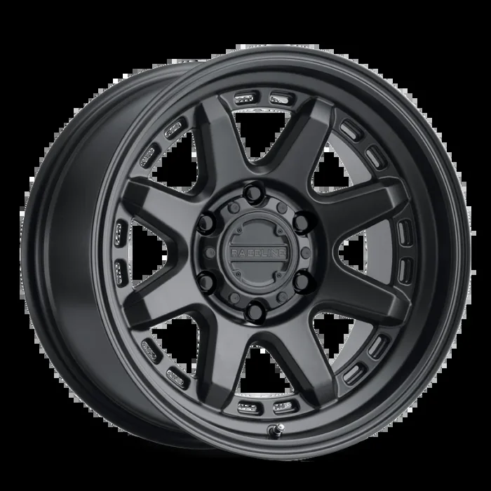 Raceline 947B Scout 18x9in / 5×139.7 BP / -12mm Offset / 106.5mm Bore – Satin Black Wheel