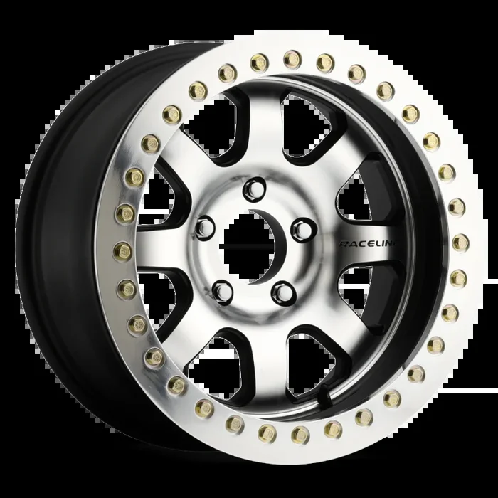 Raceline RT260 Avenger 17×8.5in/6×135 BP/-32mm Offset/87.1mm Bore – Black & Machined Beadlock Wheel