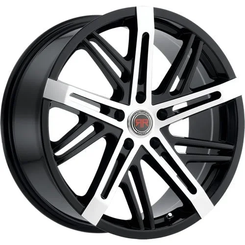Revolution Racing RR19 Black w/ Machined Spoke Faces 20×8 | 5×114.3 (RR19-208514+40BM)