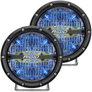 Rigid Industries 360-Series 6 Inch Led Off-Road Drive Beam Blue Backlight Pair – 36207