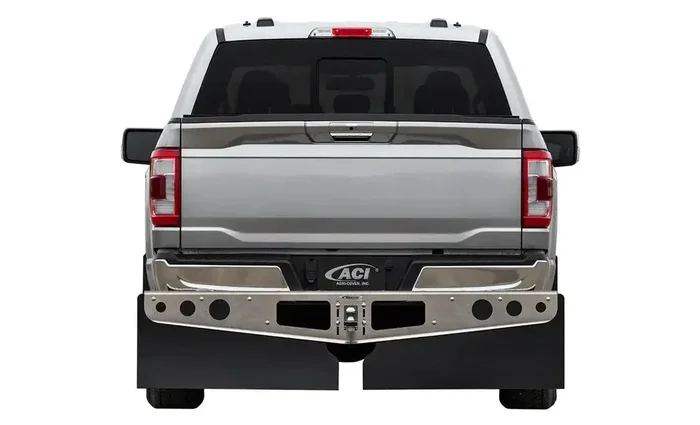 ROCKSTAR Mud Flaps A10400411 XL Hitch Mount with Aluminum Frame and Stabilizer Plate