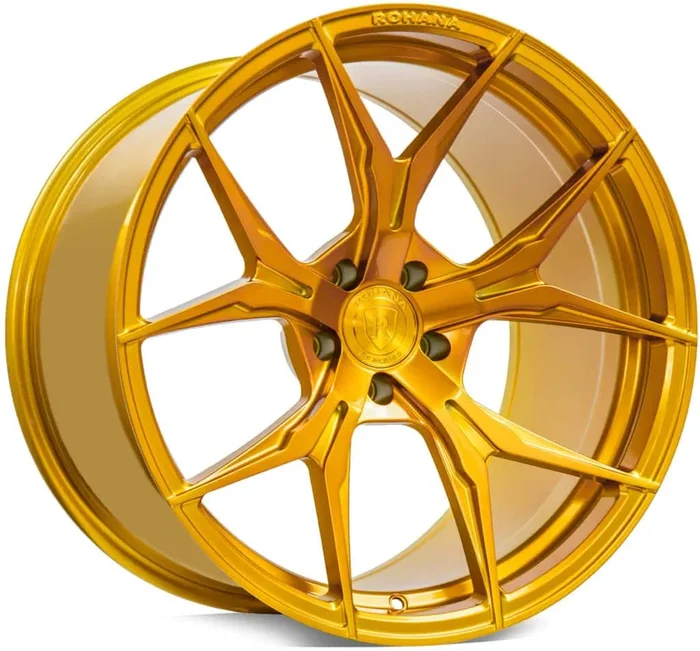 Rohana RFX5 Cross Forged Wheels (20×9 5×114 35ET CB 73.1) Brushed Titanium / Matte Black / Gloss Gold