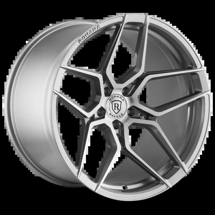 Rohana Wheels RFX11 Titanium Silver w/ Machined Brushed Spoke Faces 22×10.5 | 5×120 (RFX11221055120BT20)
