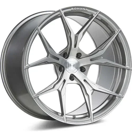 Rohana Wheels RFX5 Silver w/ Brushed Machined Spoke Faces 20×10 | 5×120 (RFX520105120BT38)