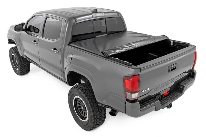 Rough Country 42716501 Soft Roll Up Tonneau Cover for 2016-2023 Toyota Tacoma (5′ Bed)