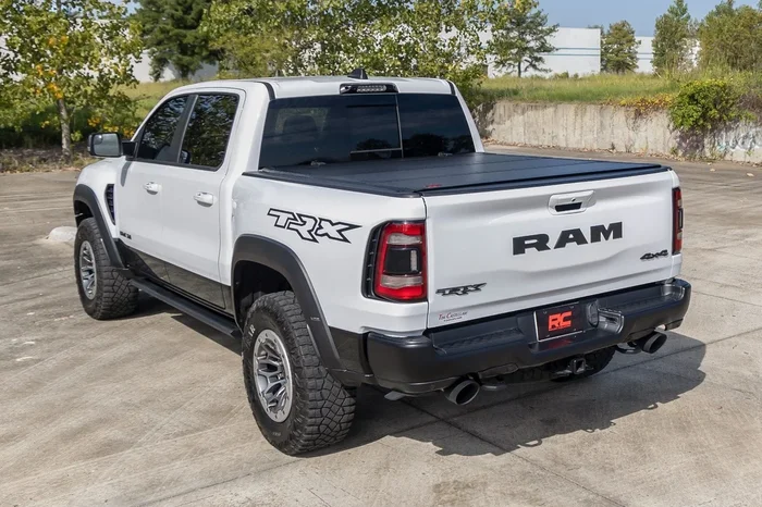 Rough Country 49320550 Tri Fold Aluminum Hard Tonneau Cover for 2021-2024 Ram TRX
