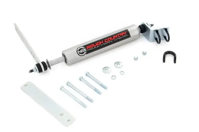 Rough Country 8734230 – N3 Steering Stabilizer Incl. Mounting Brackets and Hardware