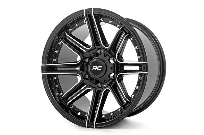 Rough Country 88221011 – Series 88 Wheel One-Piece Gloss Black 22×10 8×170 -19mm