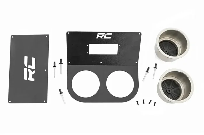 Rough Country 92056 – Cup Holder MLC-8 Mount Incl. 2 Cupholder Bracket Cover Plate