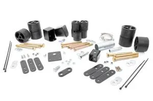 Rough Country Body Lift Kit 2 in. Lift Incl. Body Spacers Grille Support Brkts. Radiator Support Brkts. Steering Spacer/Strap Overflow Ext. Fuel Filler Ext. Shift Control Bracket – RC605