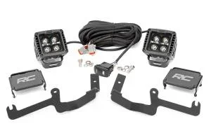 Rough Country LED Lower Windshield Ditch Kit 2 in. Black Series w/White DRL – 70843