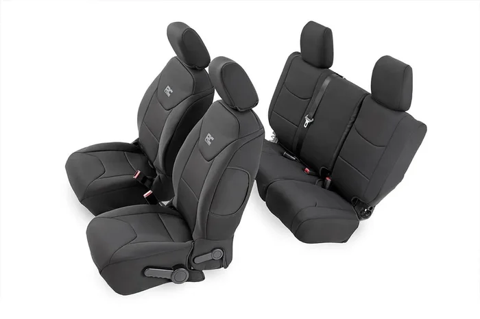 Rough Country Seat Covers | Front and Rear | 4-Door | Jeep Wrangler Unlimited 4WD (2013-2018)