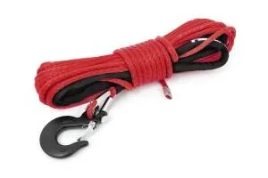 Rough Country Synthetic Winch Rope Synthetic 1/4 in. Red – RS161