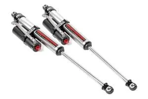 Rough Country Vertex 2.5 Reservoir Shock Absorber Set Adjustable For Rear Left and Right w/4-6 in. Lifts Incl. Reservoir Mounting Plates Stainless Steel Clamps – 699005