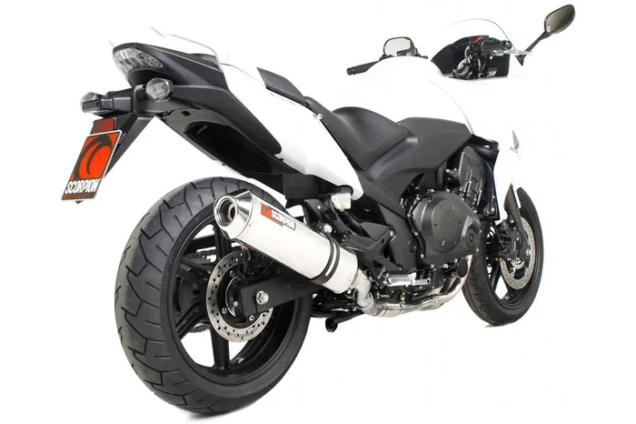 Scorpion EHA106SEO Honda CBF1000 Factory Oval Slip-On Exhaust – Polished Stainless Steel Sleeve