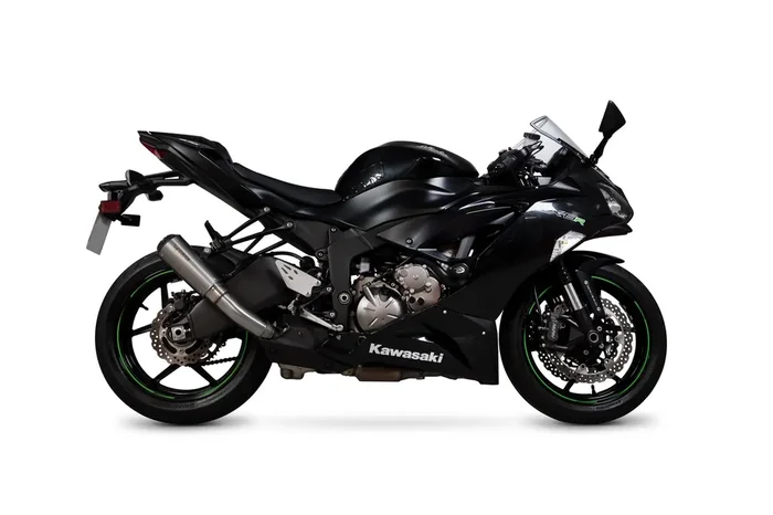 Scorpion PKA129TEO Kawasaki Red Power Slip-On Exhaust – Titanium Sleeve (Ninja ZX-6R / Ninja ZX-636)