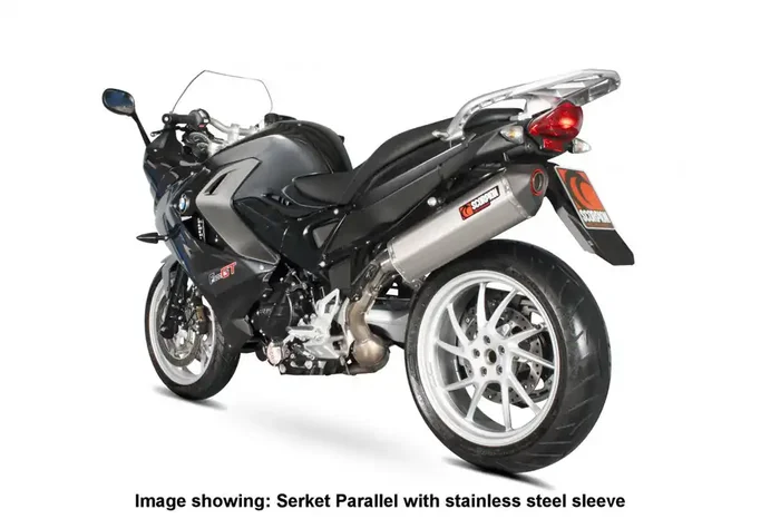 Scorpion RBM71TEO BMW Serket Parallel Slip-On Exhaust – Titanium Sleeve (F800 GT / F800 R)