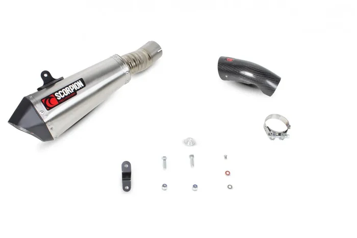 Scorpion RBM72SEO BMW S1000 R Serket Taper Slip-On Exhaust – Brushed Stainless Steel Sleeve