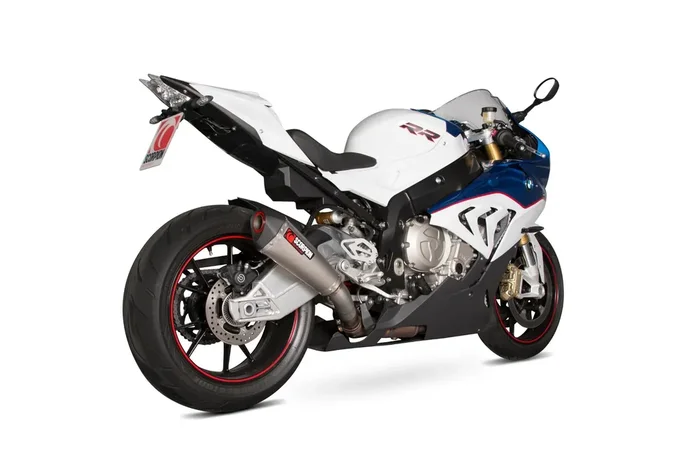 Scorpion RBM74TEO BMW S1000 RR Serket Taper Slip-On Exhaust – Titanium Sleeve