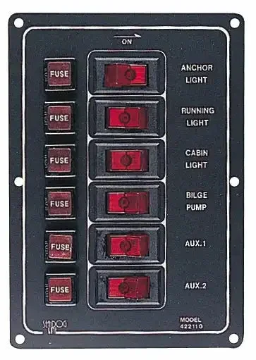 SEA DOG 422110-1 ALUMINUM SWITCH PANEL-VERTICAL