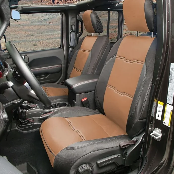 Smittybilt GEN2 Tan Neoprene Seat Cover Set Front & Rear For 2020-2025 Jeep Gladiator JT – Recon Recovery