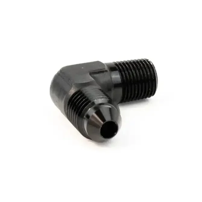 Snow Performance SNO-807-BRD – 1/8 NPT to 4AN Elbow Water Methanol Fitting Black.