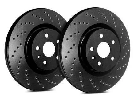 SP Performance Double Drilled and Slotted Front 334mm Brake Rotors | 2007-2008 Lexus GS350 (S52-522)