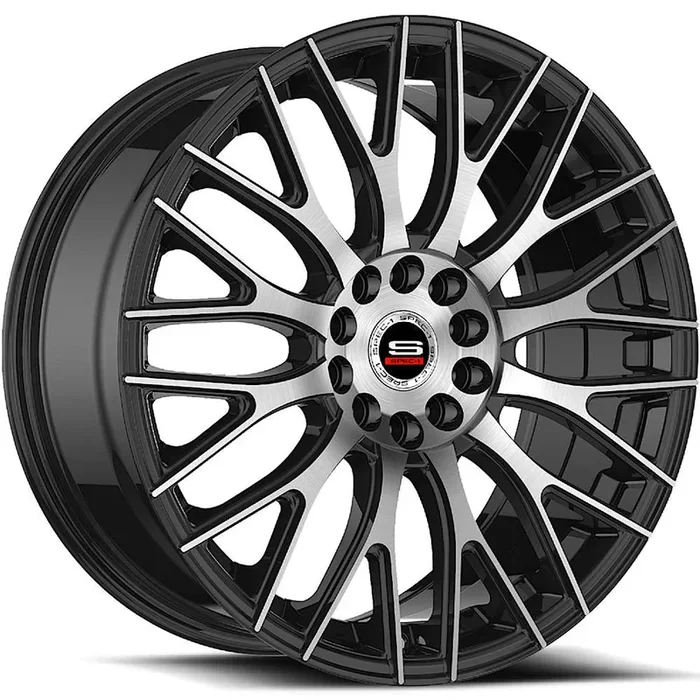 Spec-1 Wheels SP-55 Gloss Black w/ Machined Spoke Faces 17×7.5 | 5×114.3/5×120 (SP-5517753842GBM)