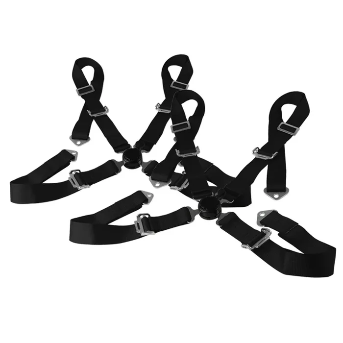 Spec-D 4-Point Camlock Racing Seat Belt Harness Black / Green / Red / Blue
