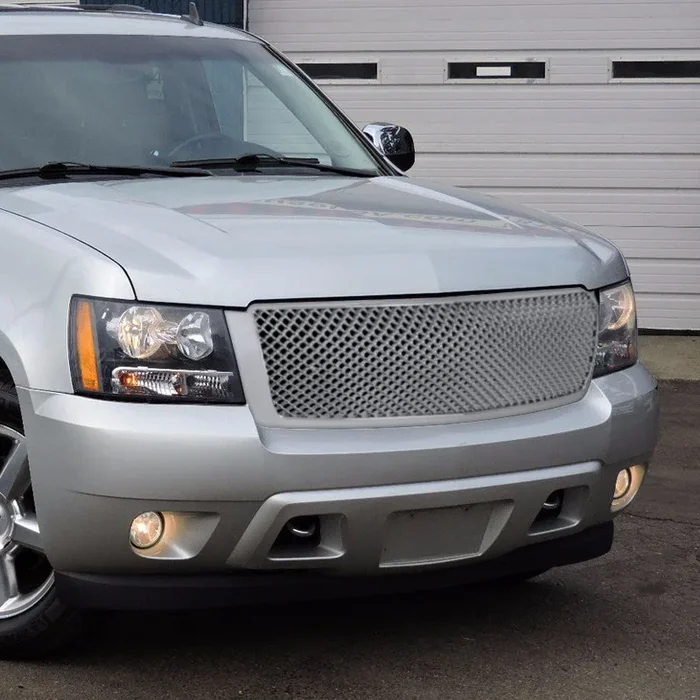 Spec-D Grill Chevy Tahoe / Suburban / Avalanche (2007-2013) Mesh Gloss Black or Chrome