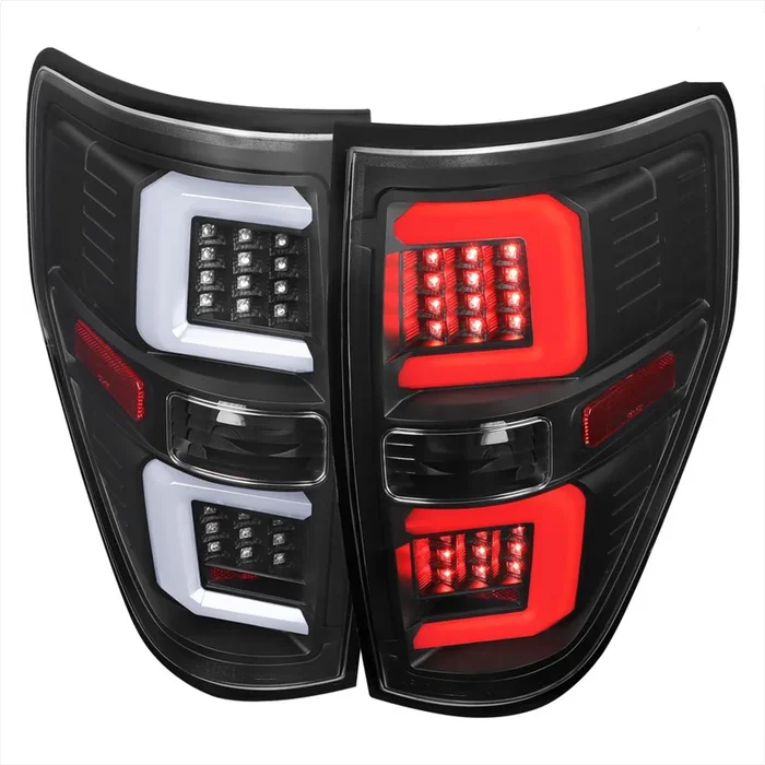 Spec-D LED Tail Lights Ford F150 (2009-2014) w/ Dual C Bars – Black or Chrome