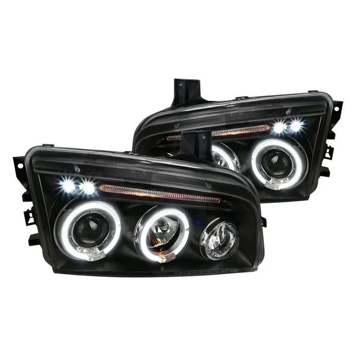 Spec-D Projector Headlights Dodge Charger (05-10) LED Halo – Black or Chrome