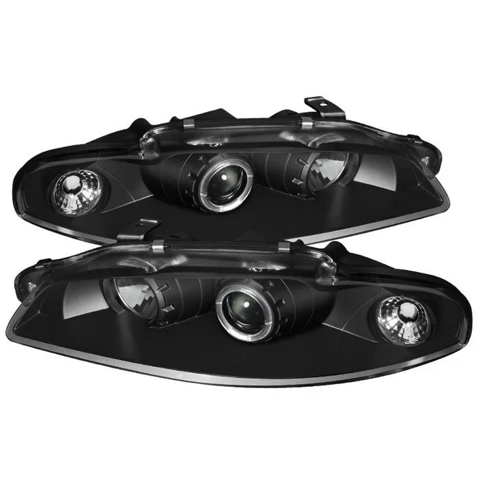 Spyder Projector Headlights Mitsubishi Eclipse (1997-1999) with LED Halo – Black