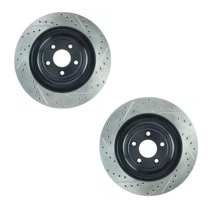 StopTech 127.20031L/R Jaguar 376mm Drilled & Grooved Sport Rear Brake Discs – Pair (Inc. F-Type, XF, XJR & XKR)