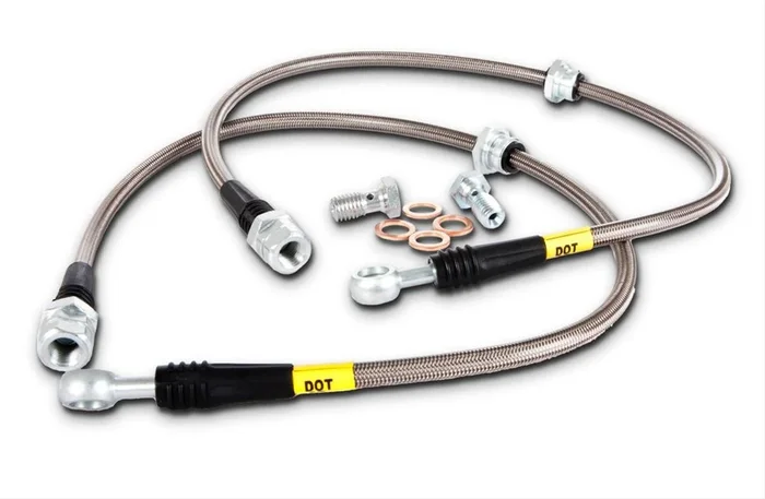 Stoptech Stainless Steel Braided Front Brake Lines | 2008-2015 Mitsubishi Lancer Evolution X (950.46007)
