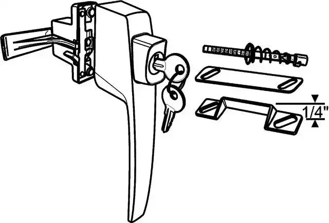 STRYBUC 17-71K PUSH BUTTON LATCH WITH KEY BLACK