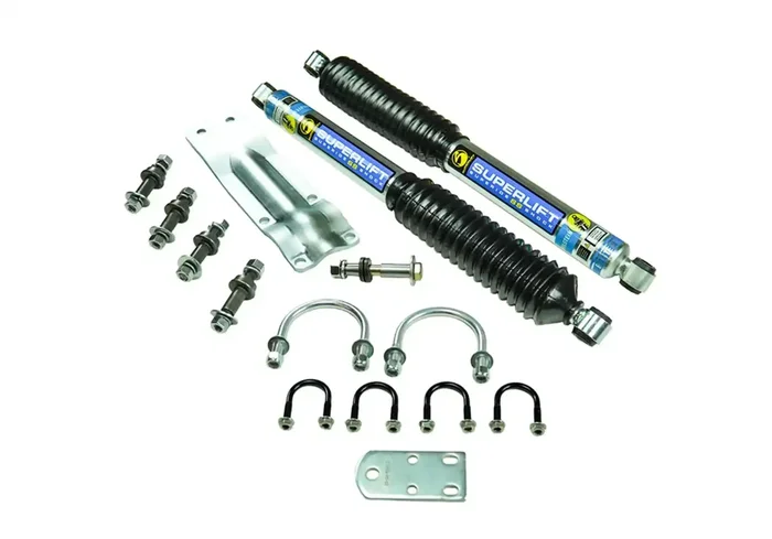 Superlift 92714 Dual Steering Stabilizer Kit-Bil-73-91 GM 1/2&3/4 Sld Axl/69-93 Ddg 4WD