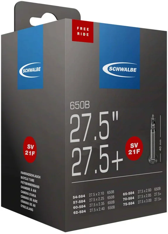 Sv21 F, Regular Weight, 40mm Presta Valve, 54 584, 57 584, 60 584, 62 584, 65 584, 70 584, 75 584/27.5”+