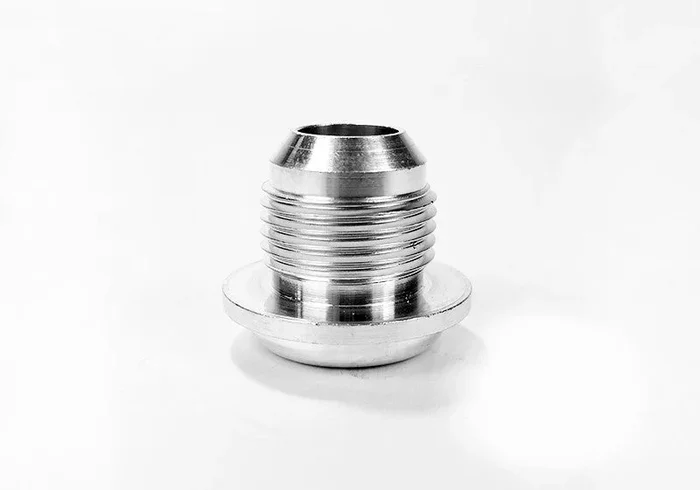 System1 Designs Round Base Weld On Fitting | -6an | 1.00 ” Step | Alloy