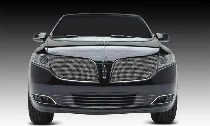 T-Rex Grilles 56719 Upper Class, Formed Mesh Grille, Main, Overlay, 2 Pcs, Chromed Stainless Steel