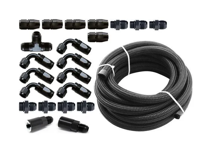 Torque Solution Braided Fuel Line Kit for -6 Aeromotive FPR | Multiple Subaru Fitments (TS-SU-6FLK-AM)