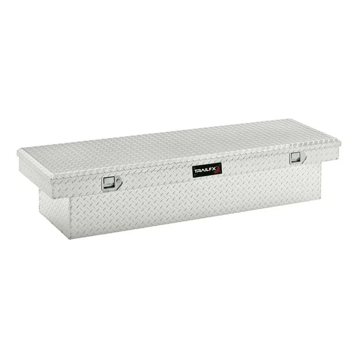 TrailFX 110721 – Crsovr Std Sgl Lid Dia Tread Bright Pol 16 Gauge Alum 72×19.25×13.5 Cap W/Tray