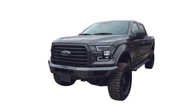 TrailFX FLDB001TI – 1 Pc Direct Fit W/O Grille Guard WIn Mnt D-Ring Black Titn Pwd Ctd Steel