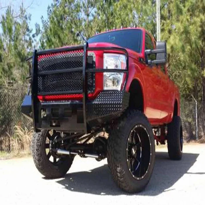 TrailFX FX4008 – 1 Pc Direct Fit W/Grille Guard W/WInch Mount Up To 12000 Lbs Black Steel