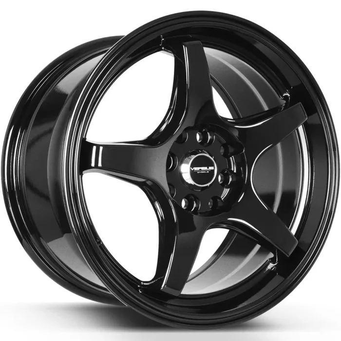 Versus Racing VS005 Gloss Black 16×7.5 | 5×100/5×114.3 (VS005167510H/114.3+35BLACK)