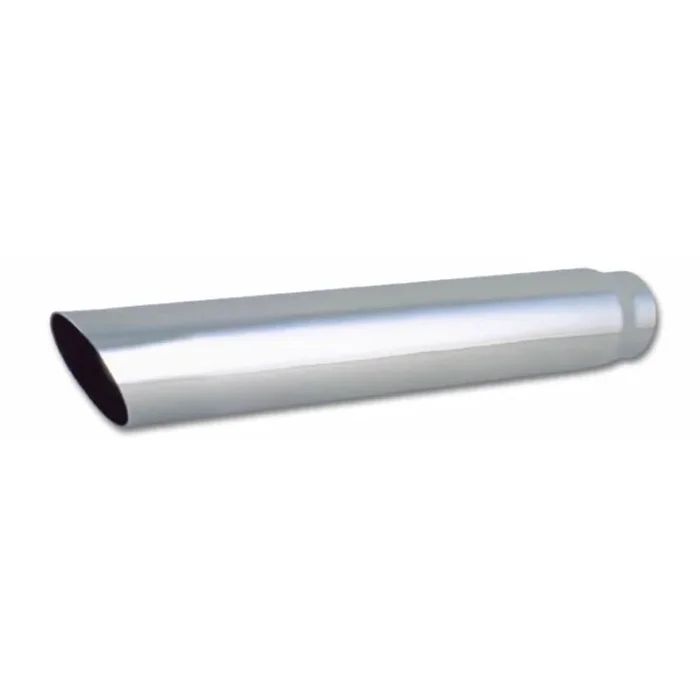 Vibrant 3in Round SS Truck/SUV Exhaust Tip – Single Wall Angle Cut – 2.5in inlet 18in long (1551)