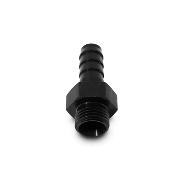 Vibrant Aluminum Male -8AN ORB to 1/2in Barb w/O-Ring – Anodized Black (11319)