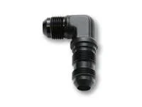 Vibrant Performance -3AN Bulkhead Adapter 90 Degree Elbow Fitting Anodized Black Only (10608)