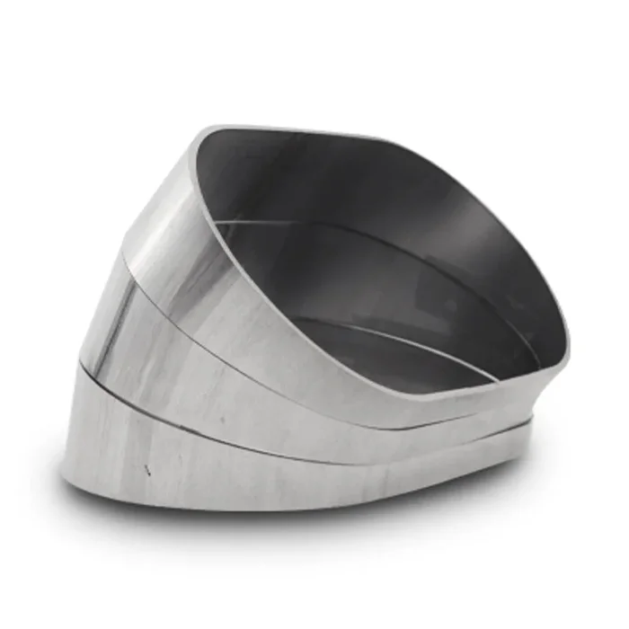 Vibrant Vertical 304 SS Oval Pie Cuts – Nominal 3in. / 2.35 in. Centerline Radius, 15 degree per cut – Set of 3 (13571)